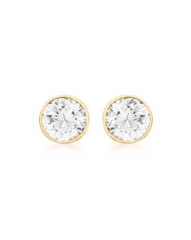 9Ct Gold Round Stud Earring
